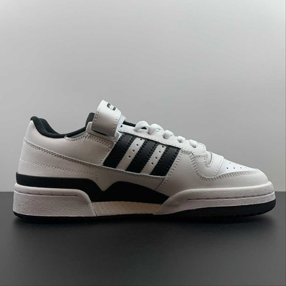 adidas Forum Low White Core Black Mens Sneakers - Picture 3 of 15